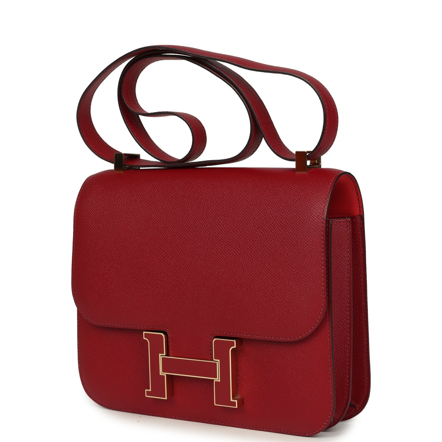 Hermes Constance 24 Rouge Grenat Verso Epsom Lacquered Permabrass Hardware - Image 5