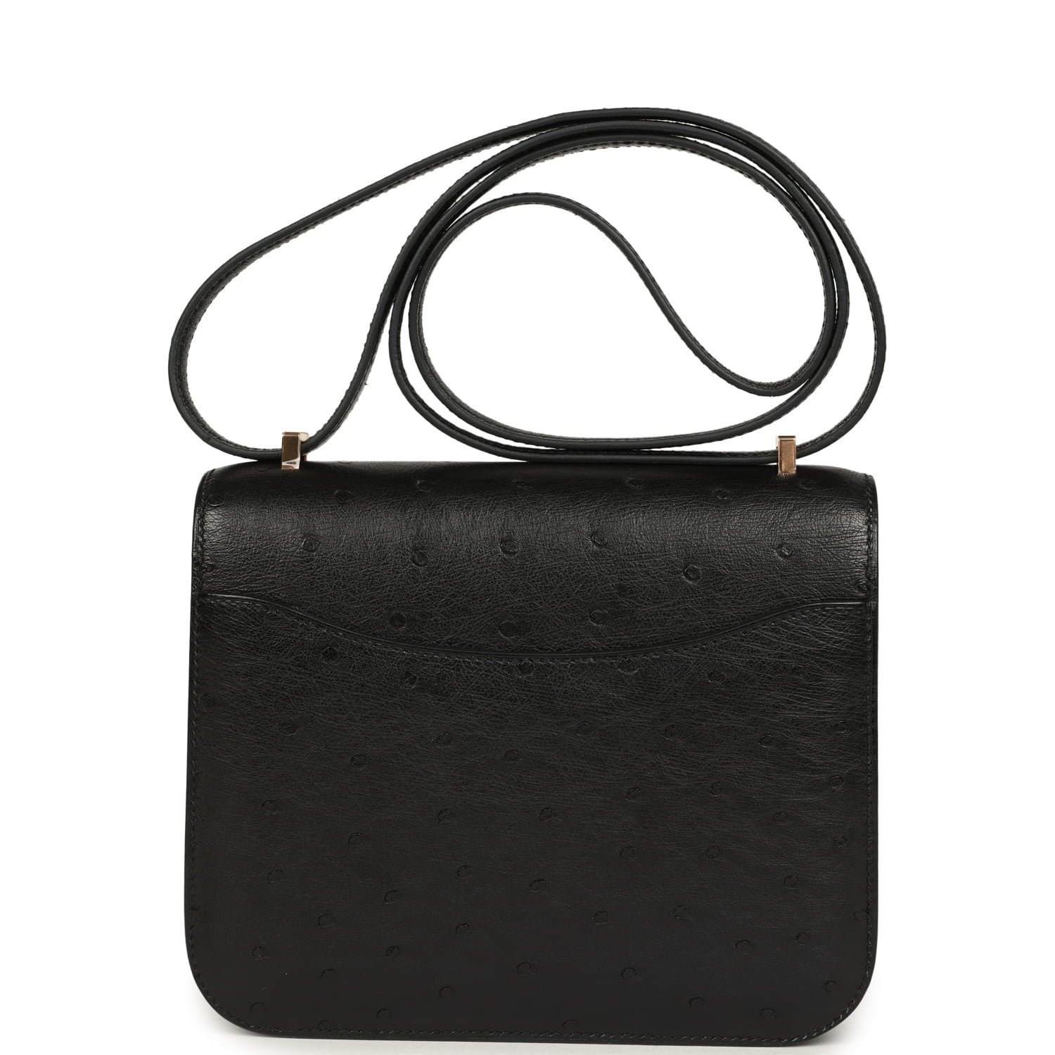Hermes Constance 18 Black Ostrich Rose Gold Hardware - Image 4