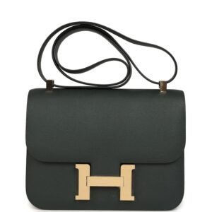 Hermes Constance 1-24 Vert Fonce Epsom Permabrass Hardware