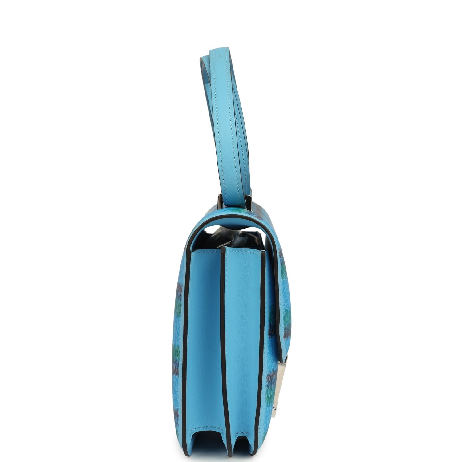 Hermes Constance 18 Tartan Celeste Swift Palladium Hardware - Image 3