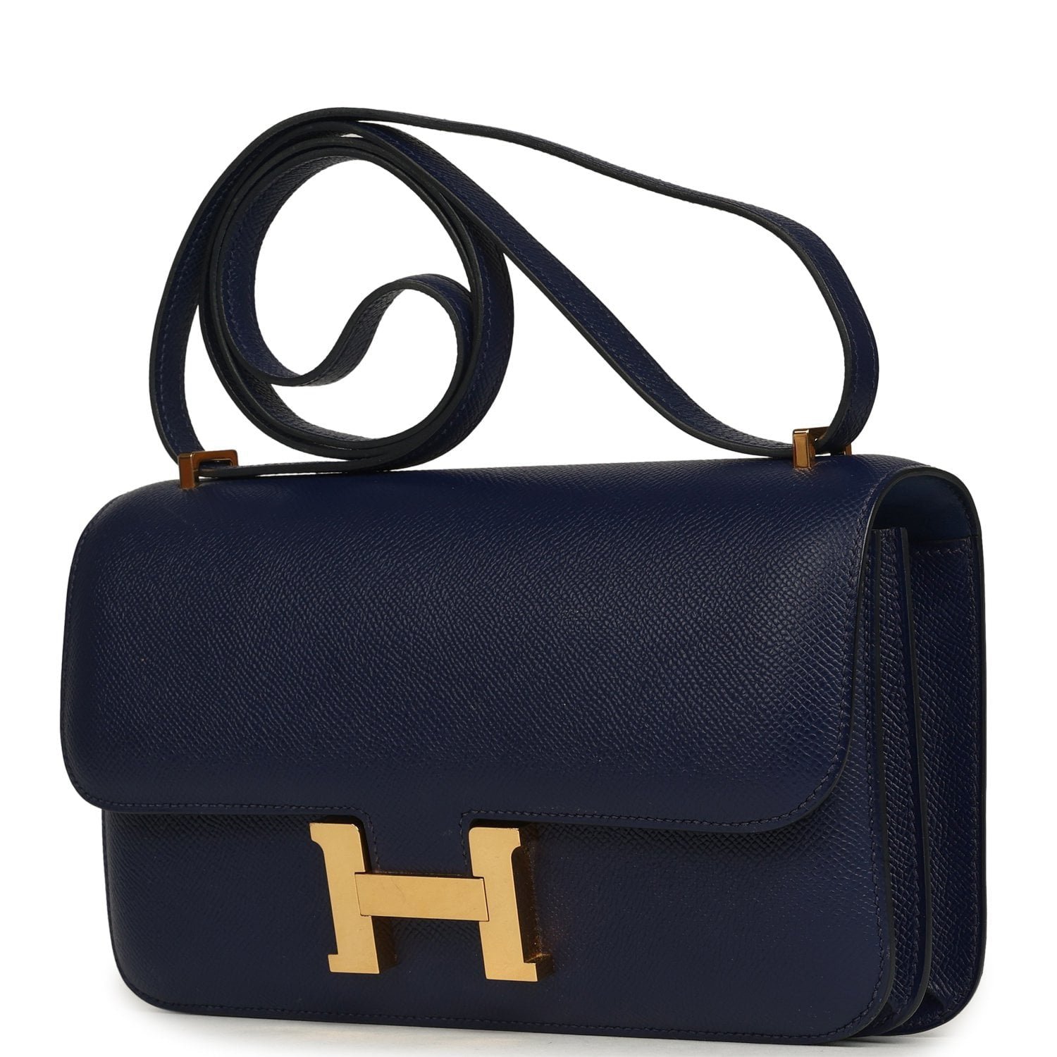 Hermes Constance Elan Bleu Indigo Epsom Gold Hardware - Image 5