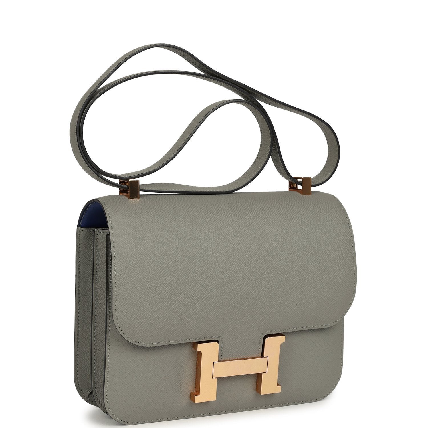 Hermes Special Order (HSS) Constance 24 Gris Mouette Verso Epsom Rose Gold Hardware - Image 2