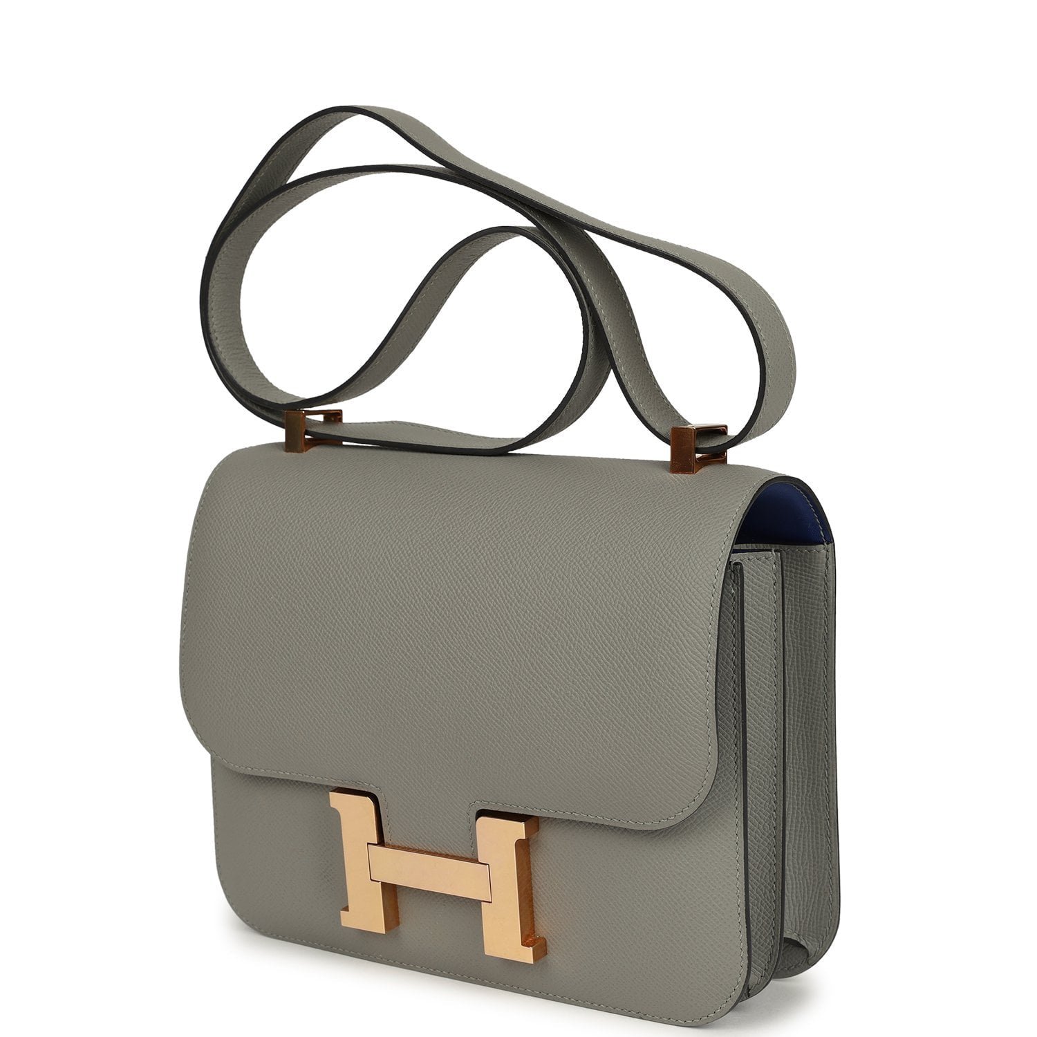 Hermes Special Order (HSS) Constance 24 Gris Mouette Verso Epsom Rose Gold Hardware - Image 5
