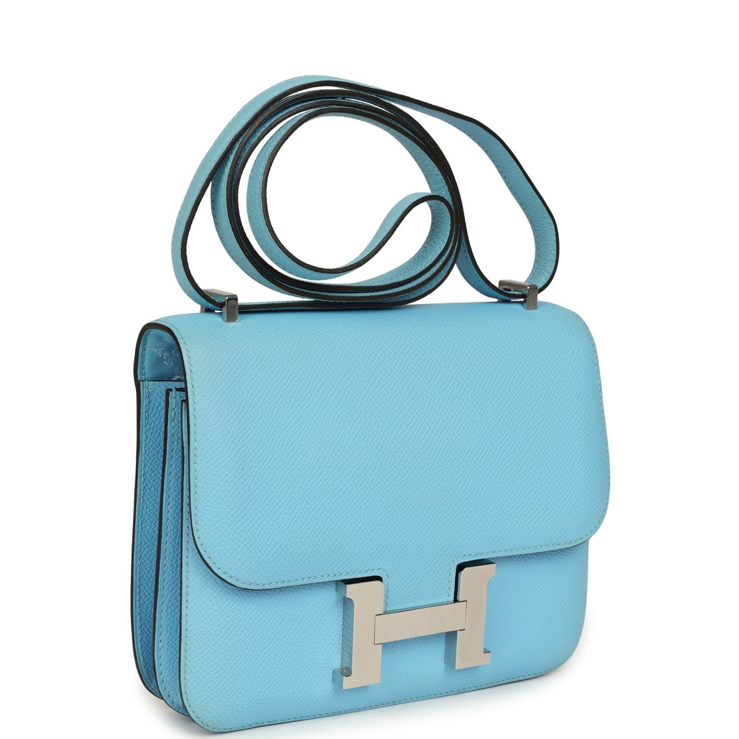 Hermes Constance 18 Celeste Epsom Palladium Hardware - Image 2