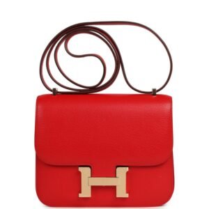 Hermes Constance 18 Rouge De Coeur Chevre Mysore Permabrass Hardware