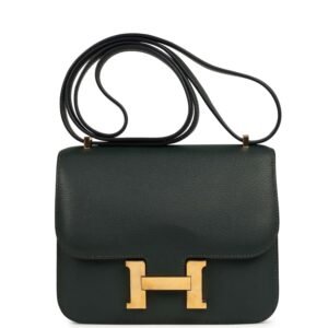 Hermes Constance 18 Vert Anglais Chevre Mysore Gold Hardware