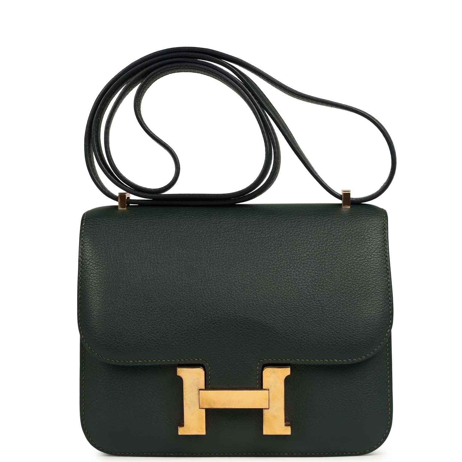 Hermes Constance 18 Vert Anglais Chevre Mysore Gold Hardware