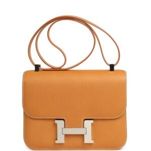 Hermes Constance 24 Naturel Sable Vache Naturel Graine Palladium Hardware