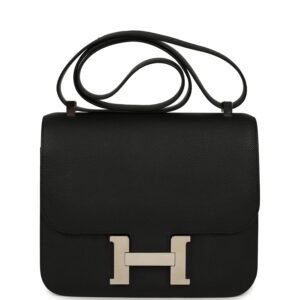 Hermes Constance 24 Black Epsom Palladium Hardware