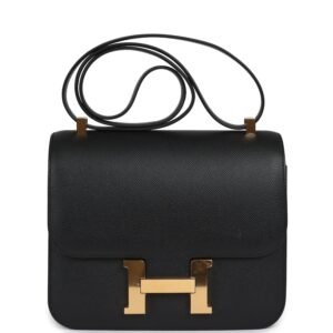 Hermes Constance 24 Black Epsom Gold Hardware