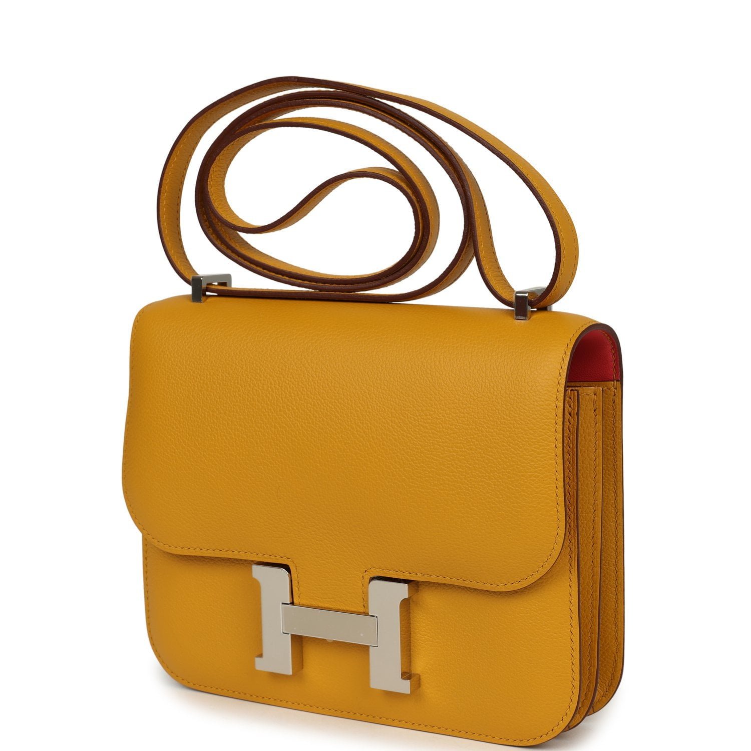 Hermes Constance 18 Jaune Ambre Verso Epsom Palladium Hardware - Image 5