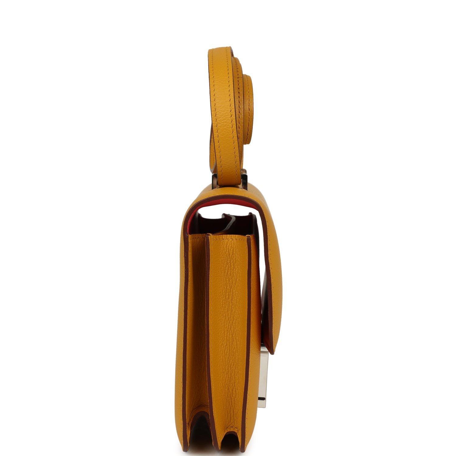 Hermes Constance 18 Jaune Ambre Verso Epsom Palladium Hardware - Image 3
