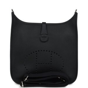 Hermes Evelyne III PM Black Clemence Palladium Hardware