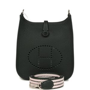 Hermes Evelyne TPM Vert Fonce Clemence Palladium Hardware