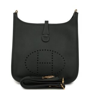 Hermes Evelyne III PM Vert Mangrove Clemence Gold Hardware