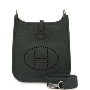 Hermes Evelyne TPM Vert Mangrove Clemence Palladium Hardware (MAC-H-E-260318-3)