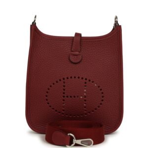 Hermes Evelyne TPM Rouge H Clemence Palladium Hardware