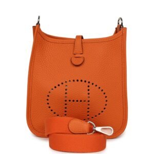 Hermes Evelyne TPM Orange Clemence Palladium Hardware