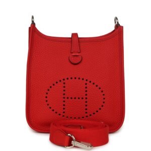 Hermes Evelyne TPM Rouge De Coeur Clemence Palladium Hardware