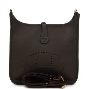 Hermes Evelyne III PM Ebene Clemence Gold Hardware