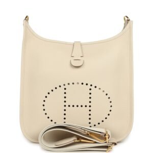Hermes Evelyne III PM Craie Clemence Gold Hardware