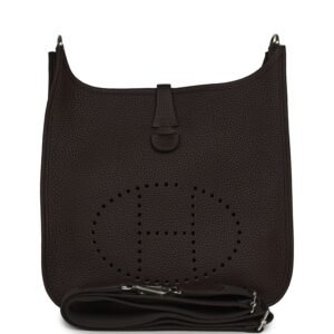 Hermes Evelyne PM Macassar Clemence Palladium Hardware