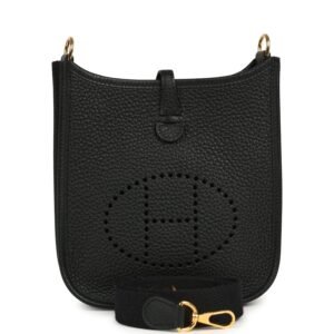 Hermes Evelyne TPM Black Clemence Gold Hardware (MAC-H-E-260805-2-QS)