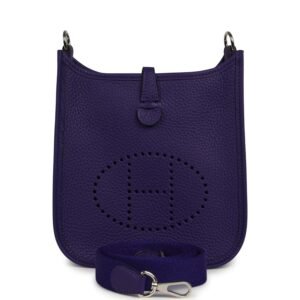 Hermes Evelyne TPM Purple Clemence Palladium Hardware