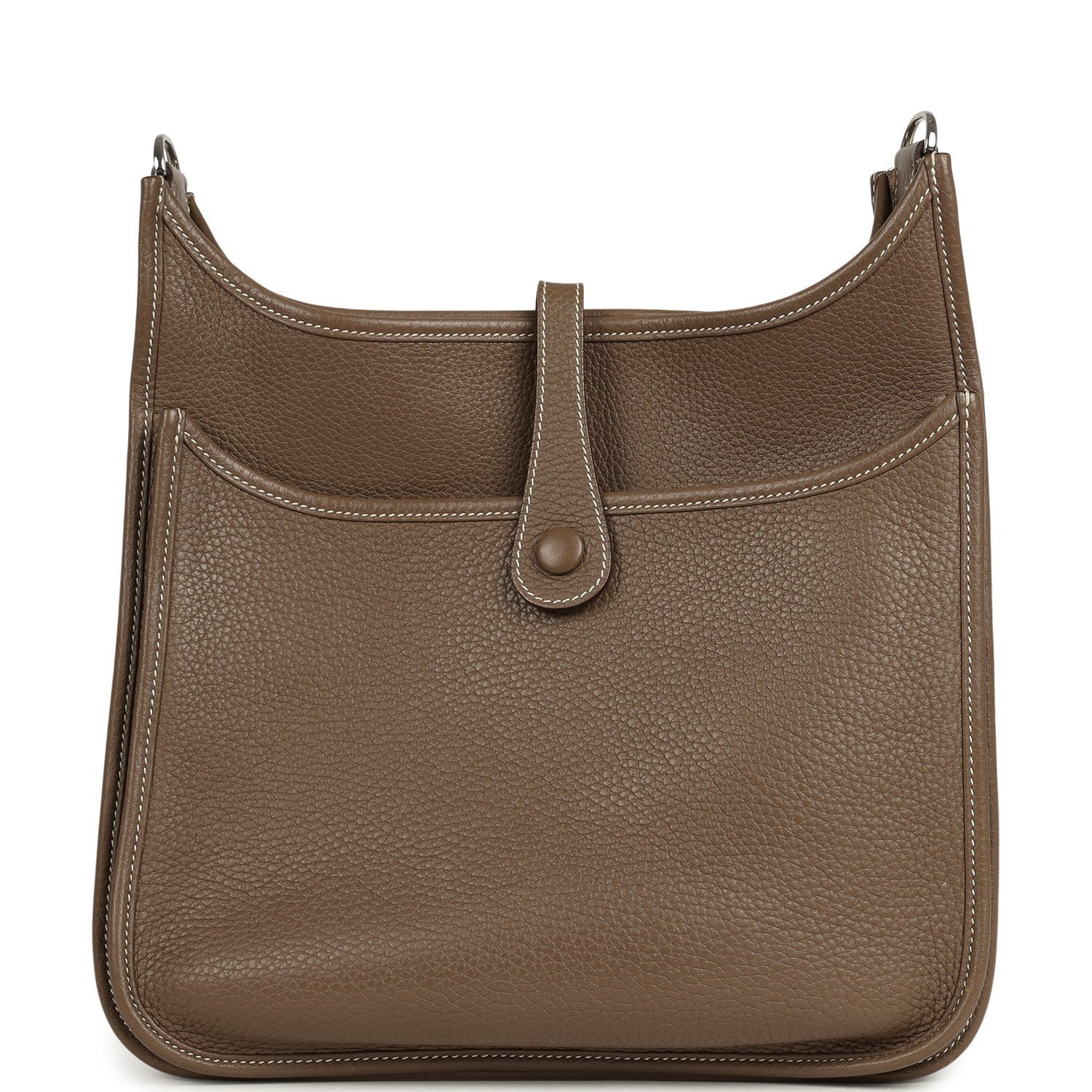 Hermes Evelyne III PM Etoupe Clemence Palladium Hardware - Image 4