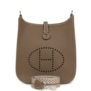 Hermes Evelyne TPM Etoupe Clemence Palladium Hardware (MAC-H-E-260817-3-AG)
