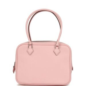 Hermes Mini Plume 21 Bag Rose Sakura Chevre Palladium Hardware