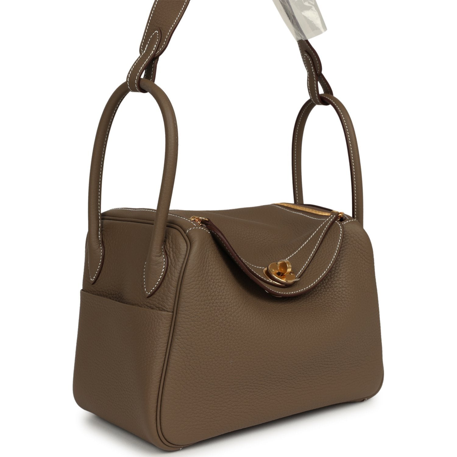 Hermes Lindy 26 Etoupe Clemence Gold Hardware - Image 2