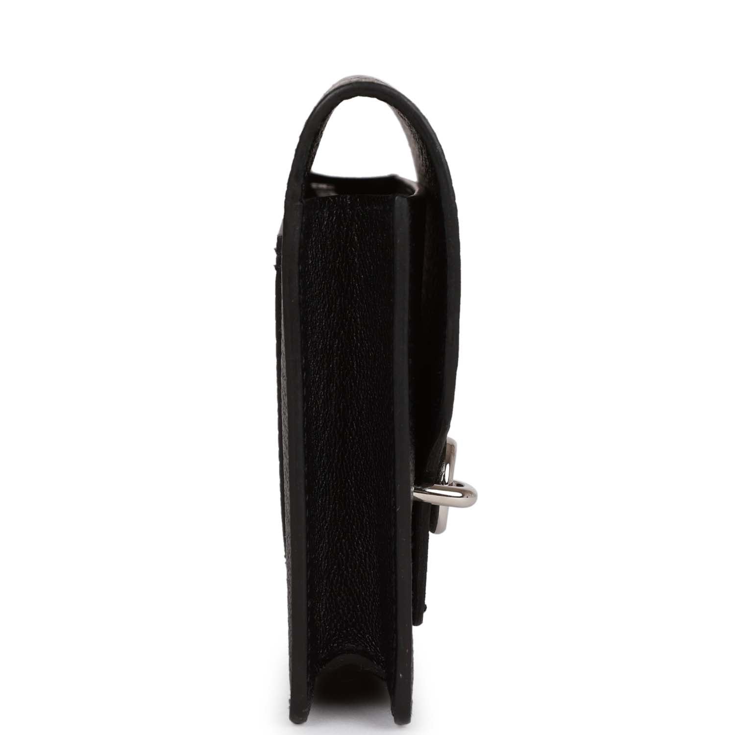 Hermes Roulis Slim Wallet Black Chevre Mysore Palladium Hardware - Image 3