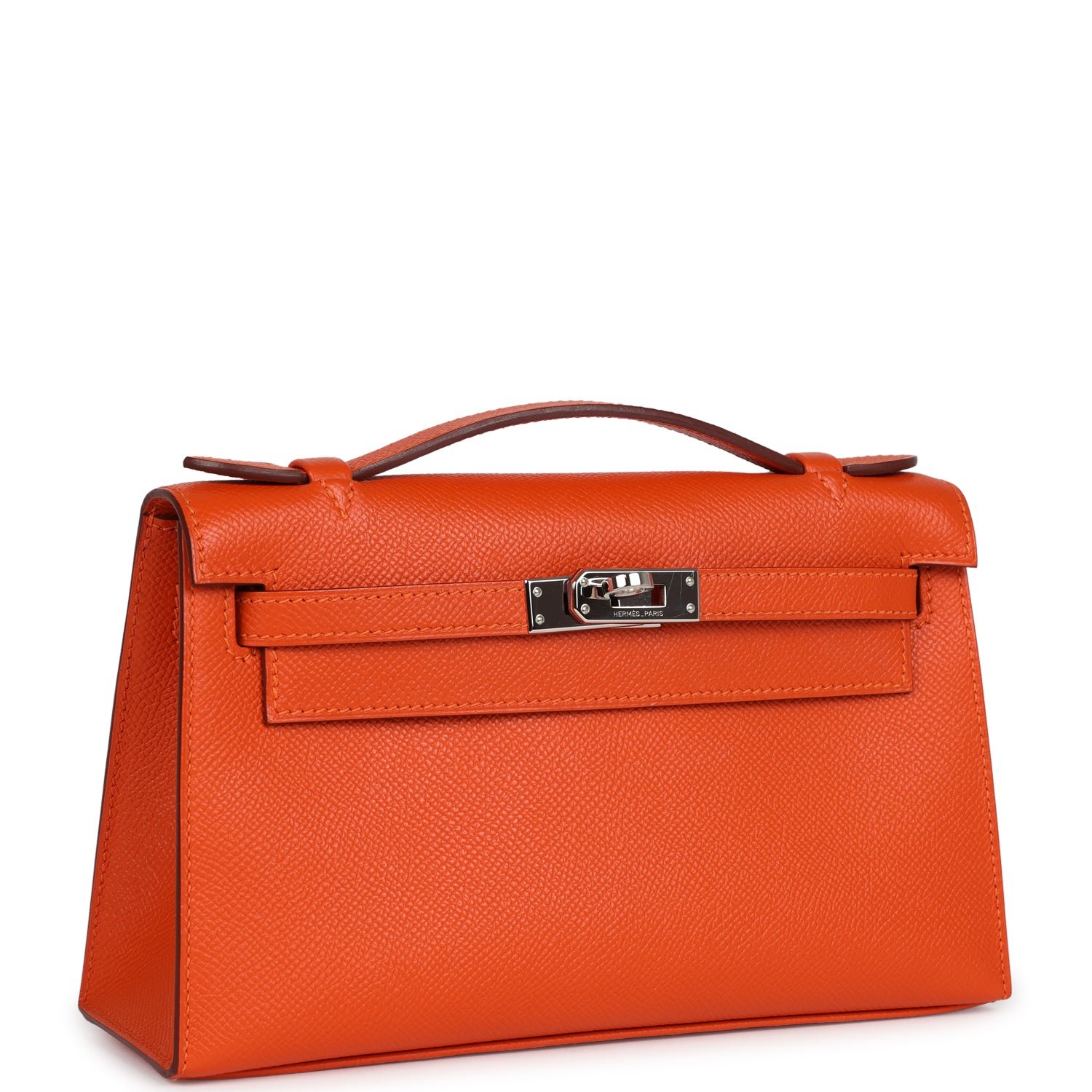 Hermes Kelly Pochette Feu Epsom Palladium Hardware - Image 2