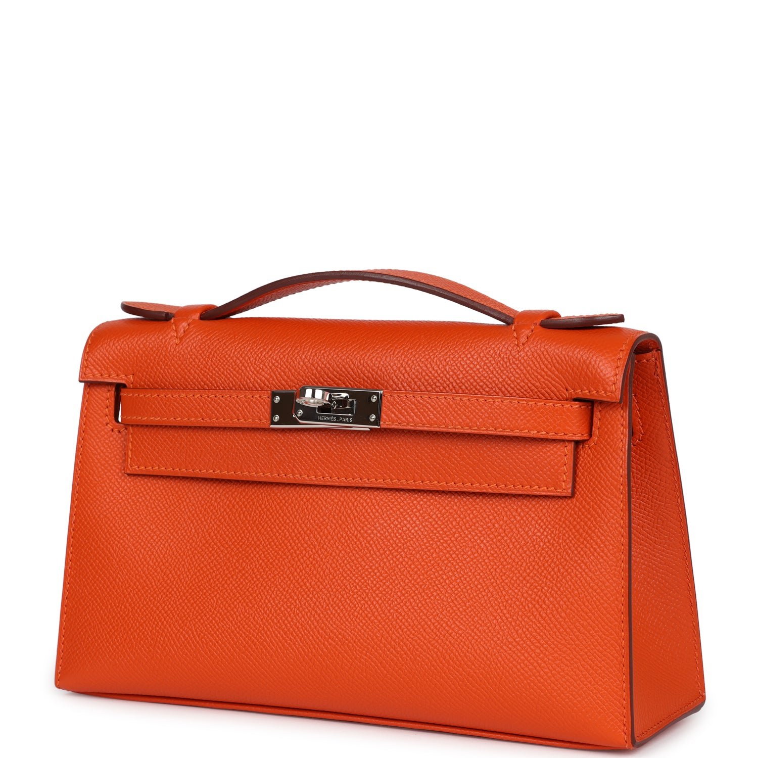 Hermes Kelly Pochette Feu Epsom Palladium Hardware - Image 5
