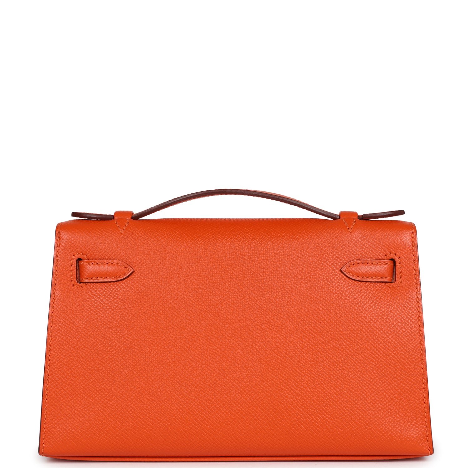 Hermes Kelly Pochette Feu Epsom Palladium Hardware - Image 4