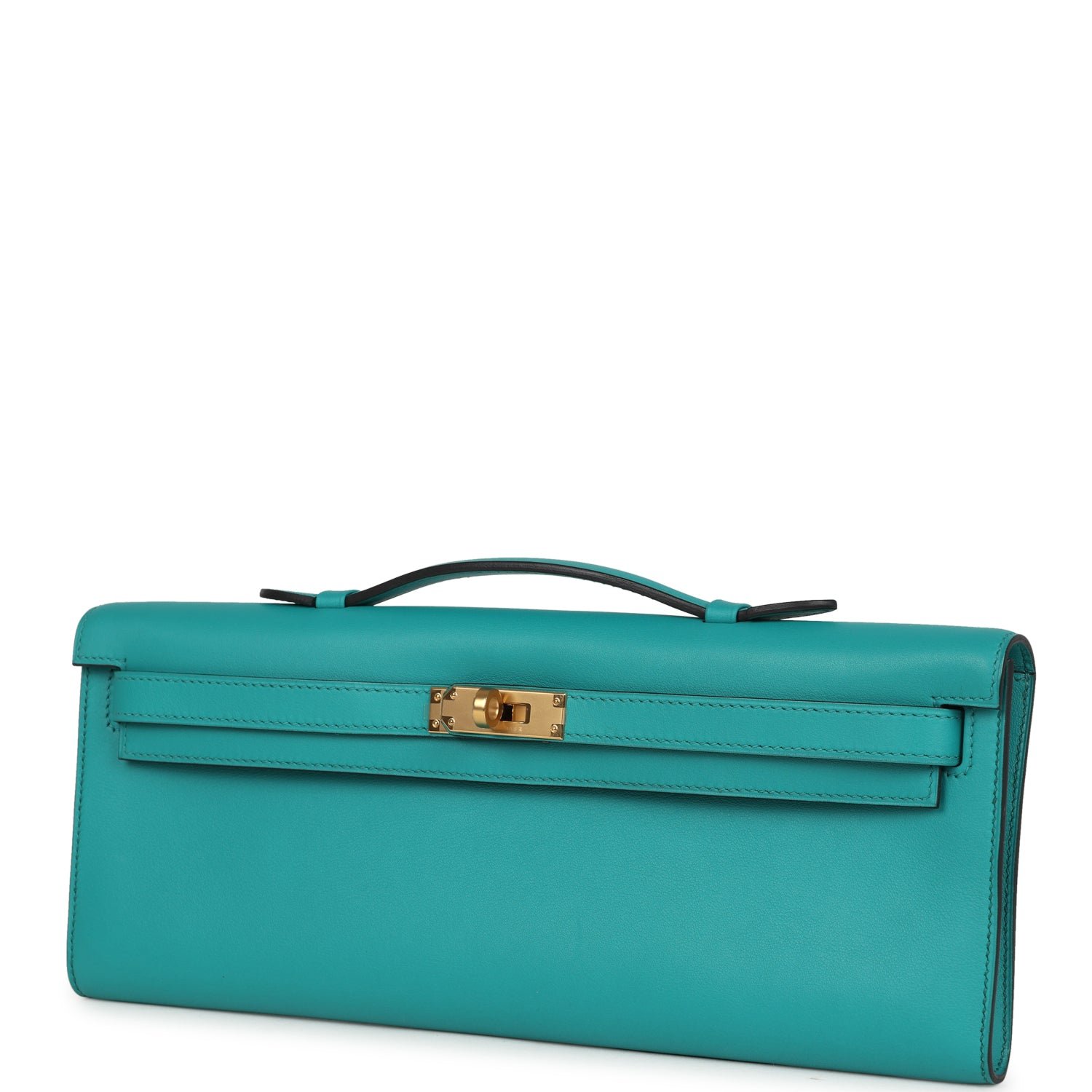 Hermes Kelly Cut Vert Verone Swift Gold Hardware - Image 5