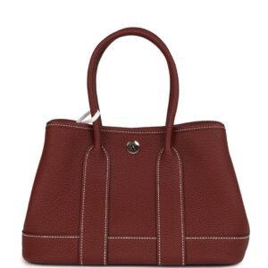 Hermes Garden Party Neo 23 Rouge H Negonda Palladium Hardware