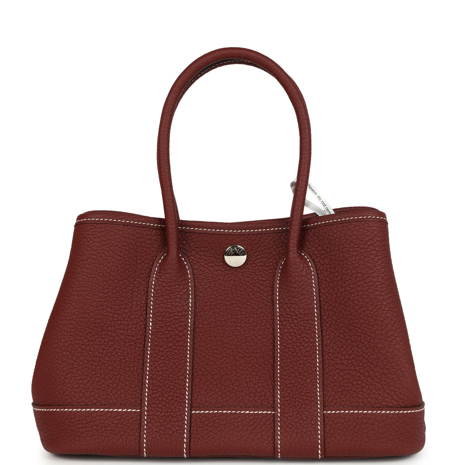 Hermes Garden Party Neo 23 Rouge H Negonda Palladium Hardware - Image 4