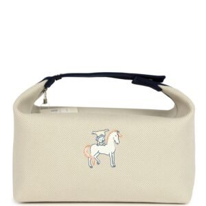 Hermes Bride A Brac Cabriole GM Gris Perle, Bleu Canvas Palladium Hardware