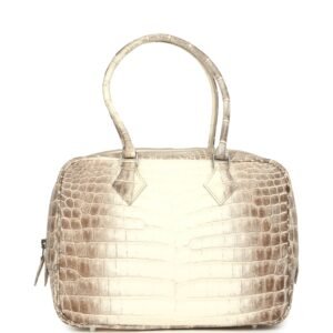 Hermes Plume 28 Himalaya Matte Niloticus Crocodile Palladium Hardware