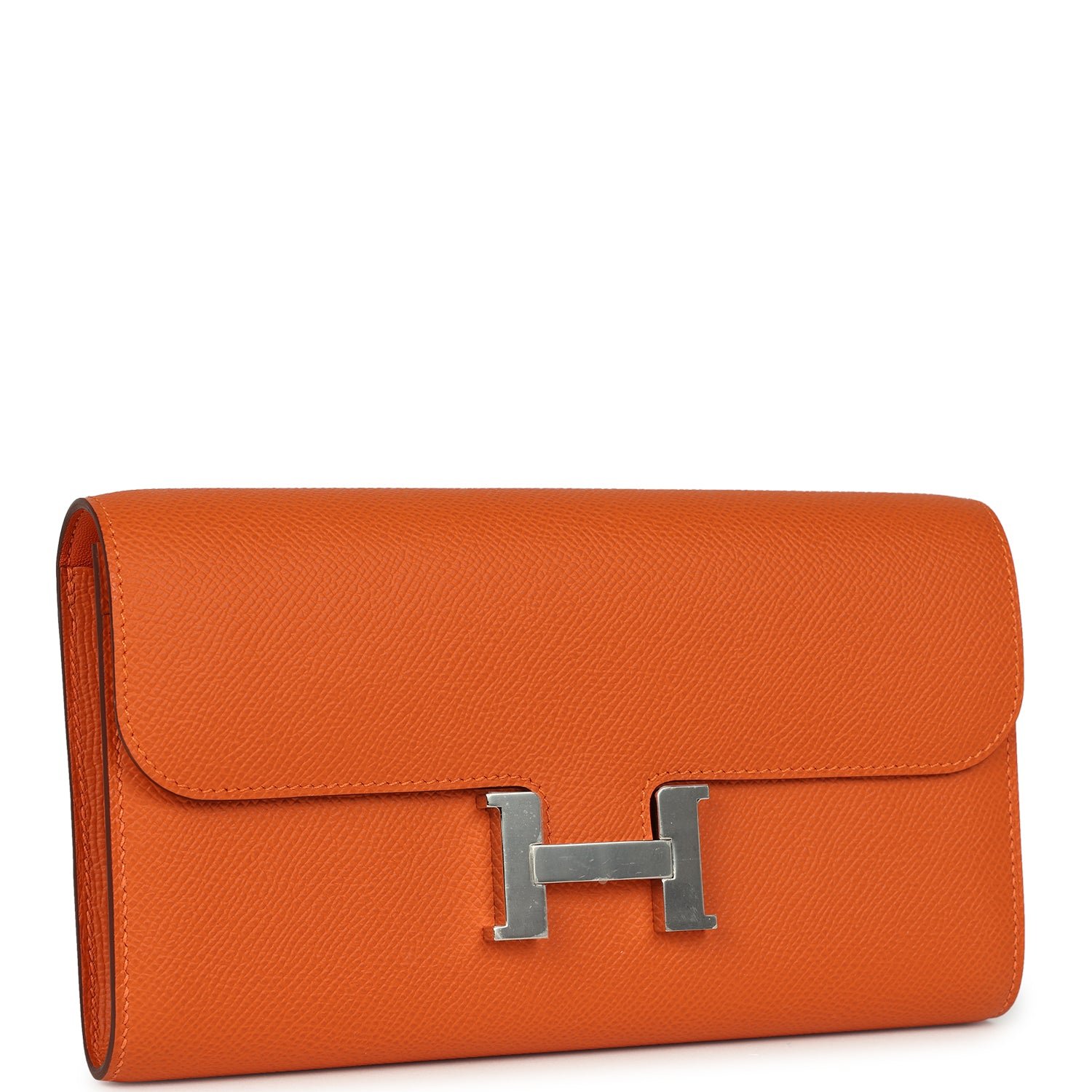 Hermes Constance Wallet To Go Orange Epsom Palladium Hardware - Image 2