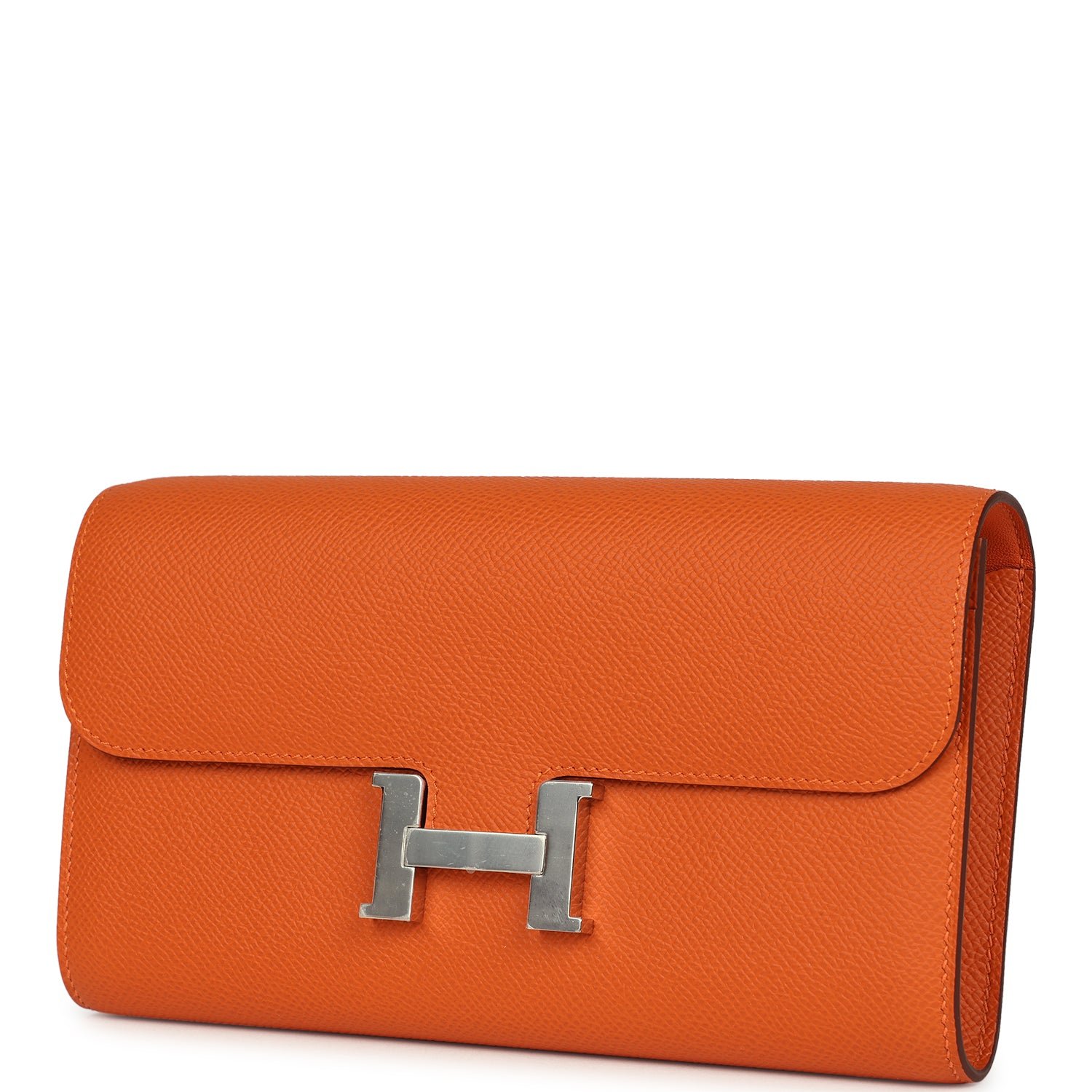 Hermes Constance Wallet To Go Orange Epsom Palladium Hardware - Image 5