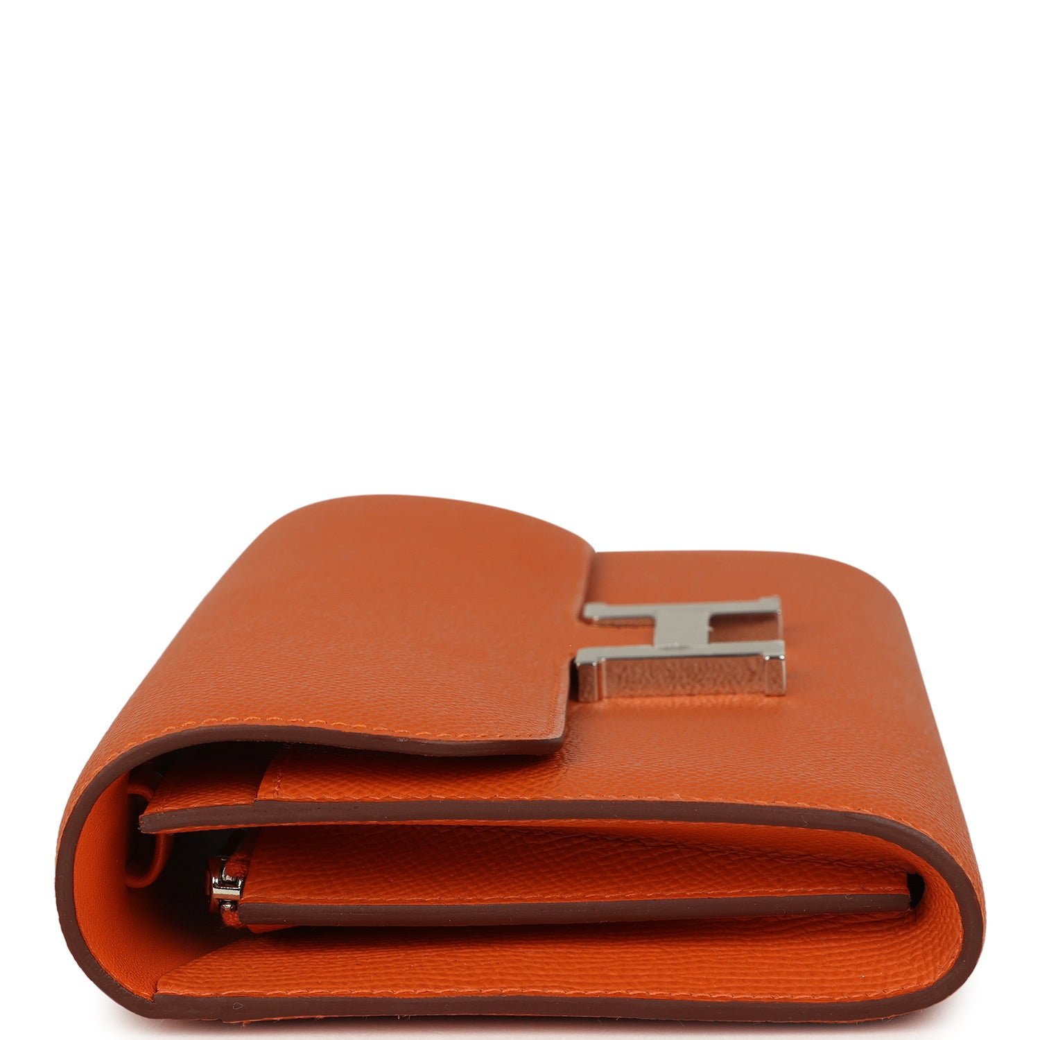 Hermes Constance Wallet To Go Orange Epsom Palladium Hardware - Image 3