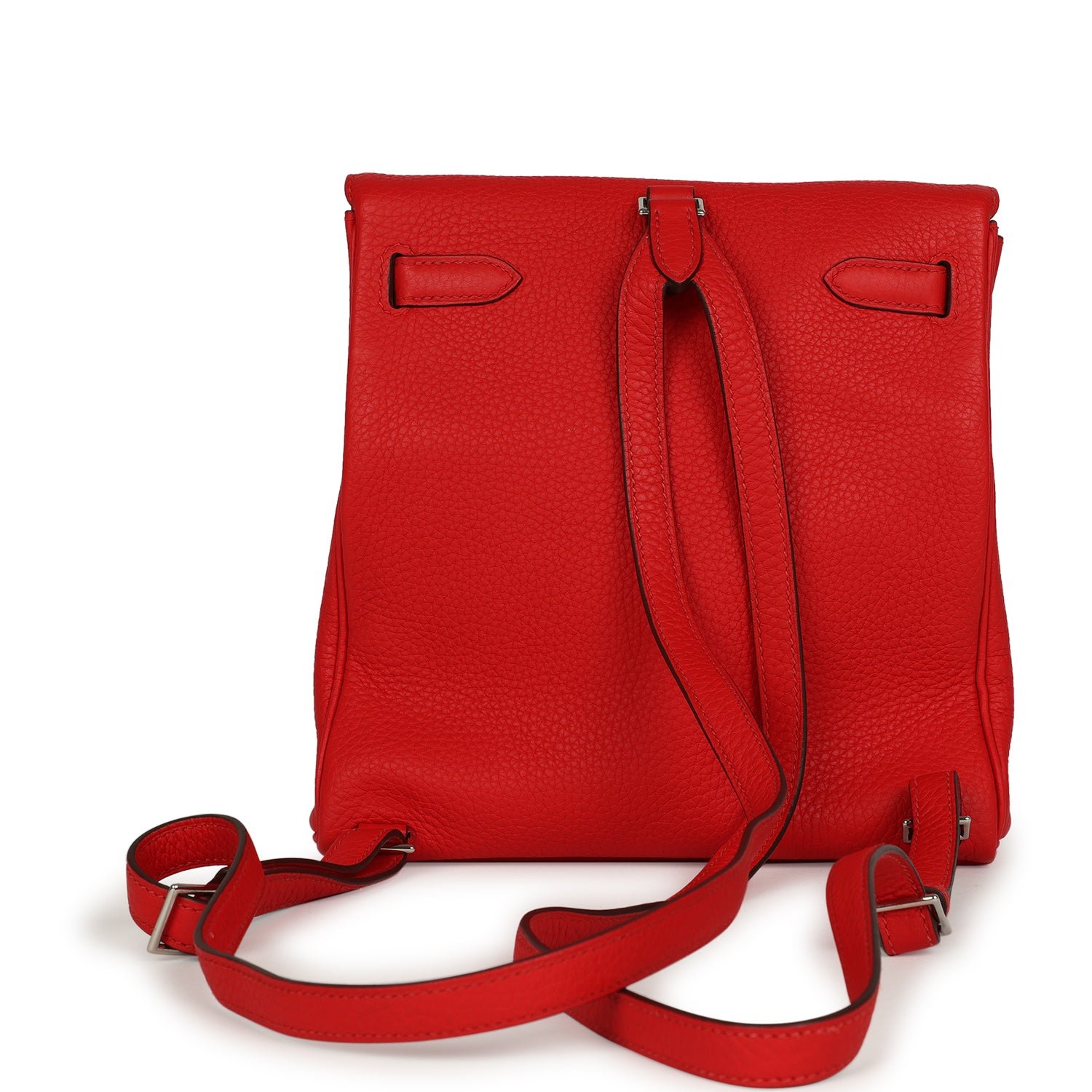 Hermes Kelly Ado II Backpack Rouge De Coeur Clemence Palladium Hardware - Image 4