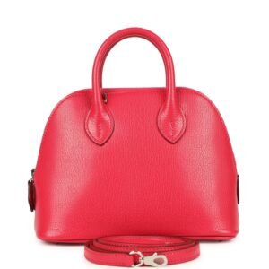 Hermes 1923 Bolide Mini Rose Extreme Chevre Chamkila Palladium Hardware