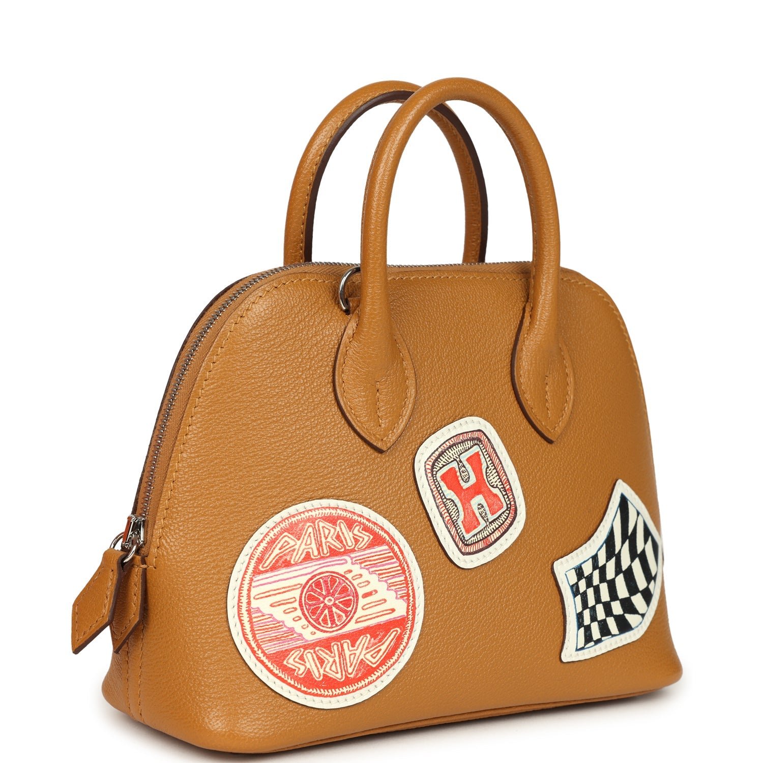 Hermes 1923 Pique-Colle Bolide Mini Sesame Chevre Palladium Hardware - Image 2