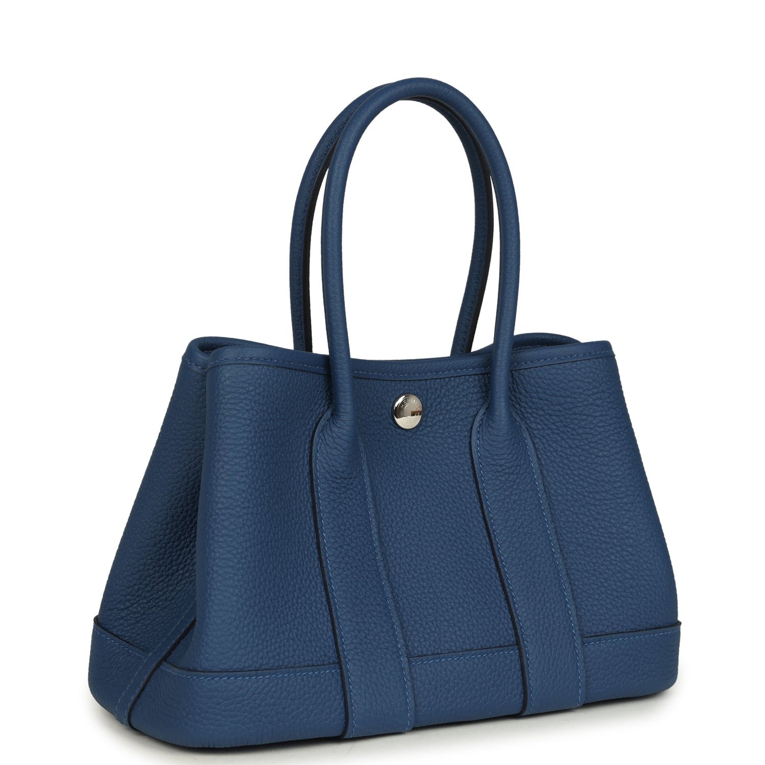Hermes Garden Party Neo 23 Bleu Tie Togo Palladium Hardware - Image 2