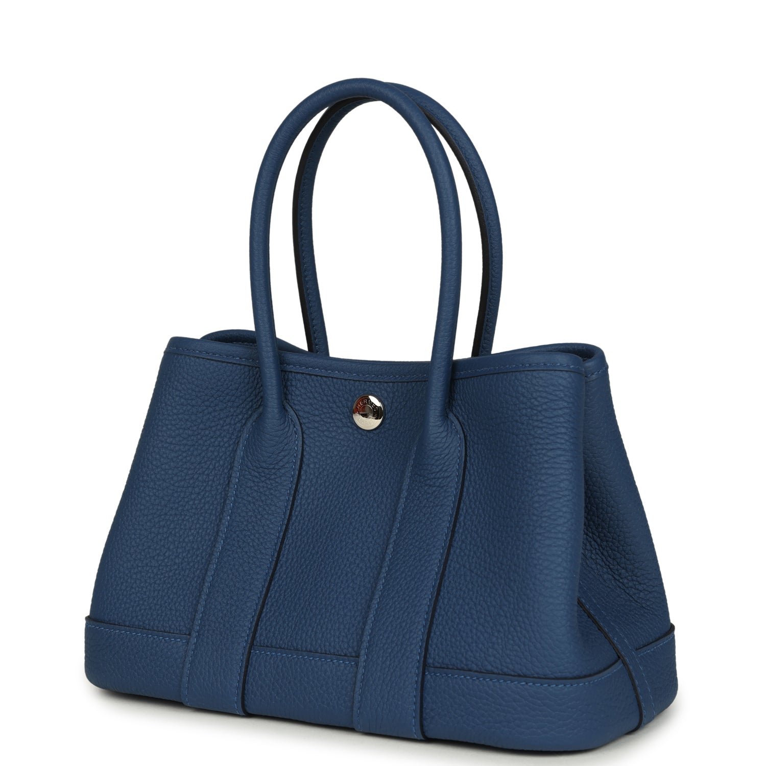 Hermes Garden Party Neo 23 Bleu Tie Togo Palladium Hardware - Image 5