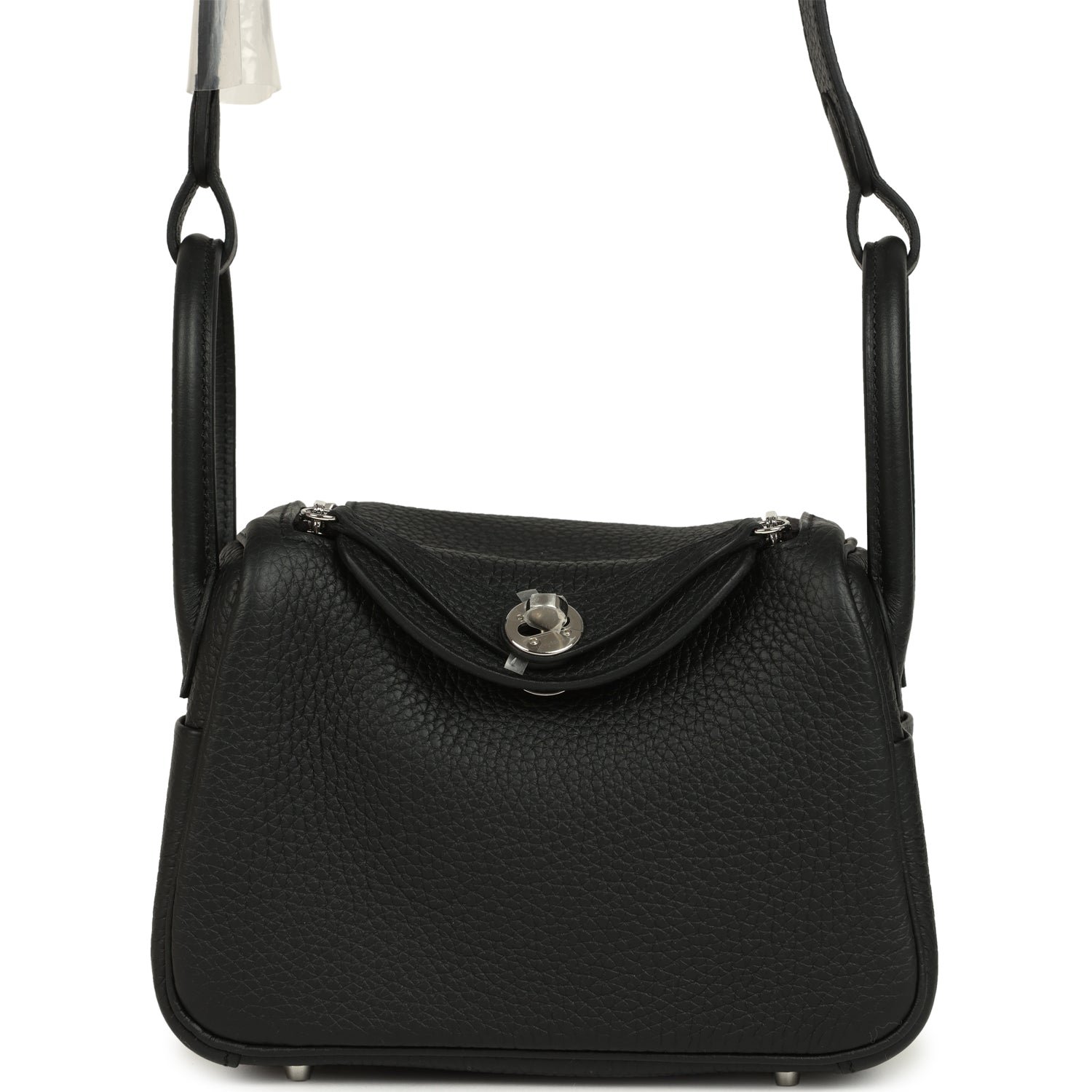Hermes Mini Lindy II Black Clemence Palladium Hardware